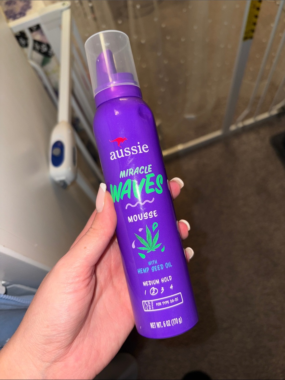 Aussie Miracle Waves Mousse - Purple (Medium Hold)